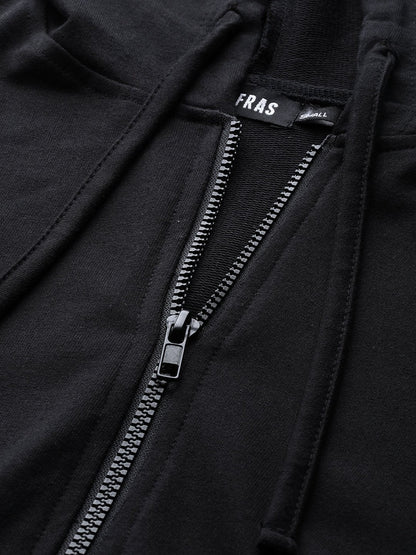 Women's Black Terry Hooded Jacket