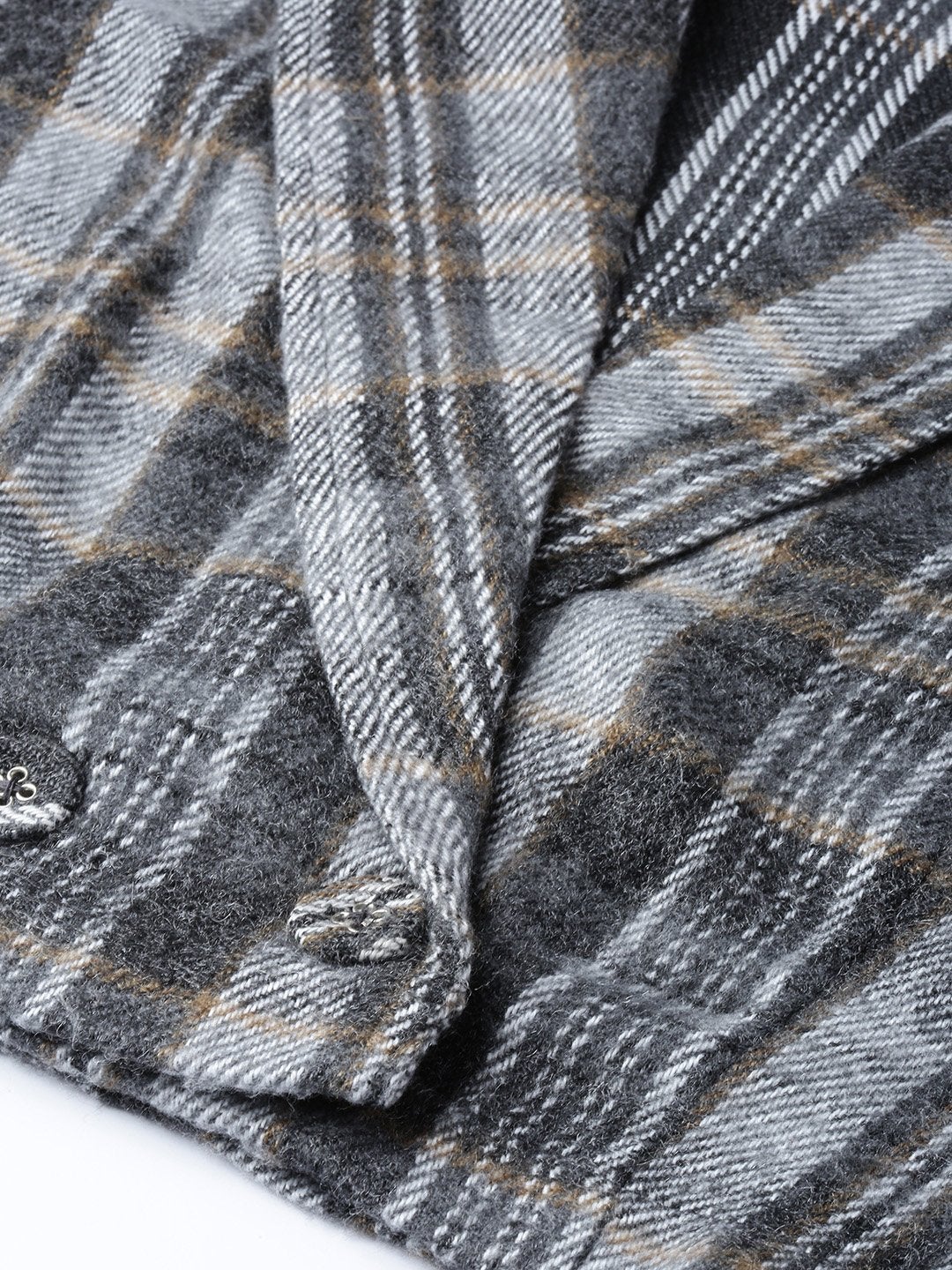 Women's Grey Check Crop Blazer
