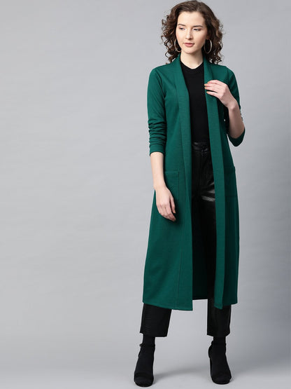 Women's Emerald Rib Front Open Longline Shrug