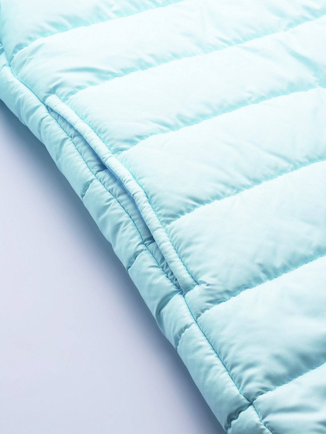 Women's Blue Snap Button Quilted Jacket