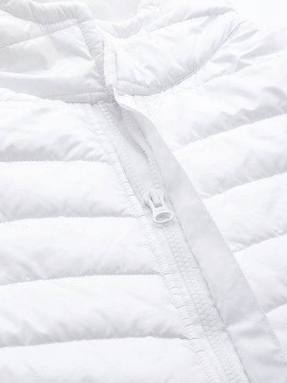 Women's White Hooded Long Puffer Jacket