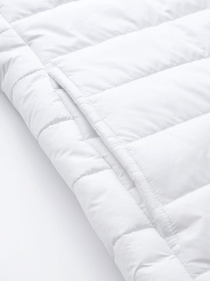 Women's White Hooded Long Puffer Jacket