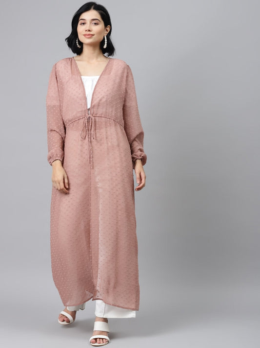 Women's Dusty Pink Front Open Shrug