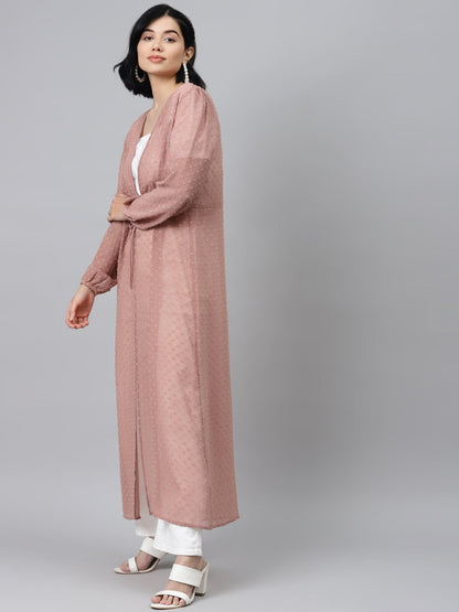 Women's Dusty Pink Front Open Shrug