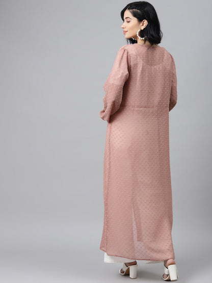 Women's Dusty Pink Front Open Shrug