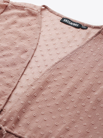 Women's Dusty Pink Front Open Shrug