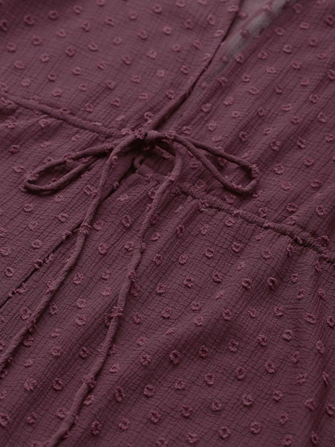 Women's Burgundy Front Open Shrug
