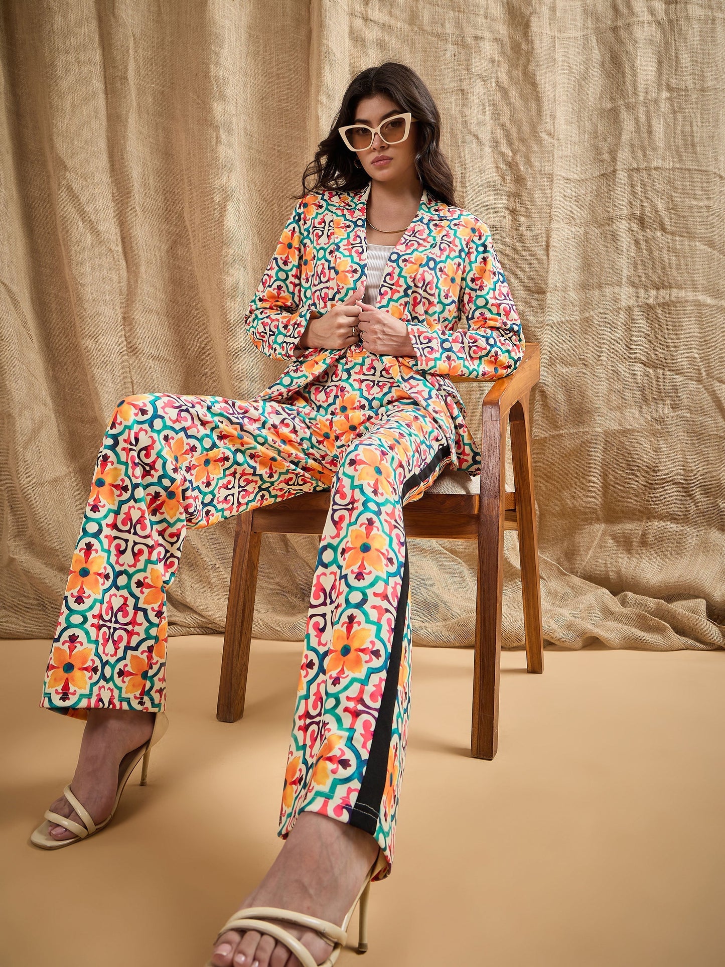 Women's Yellow Printed Co-Ord Set