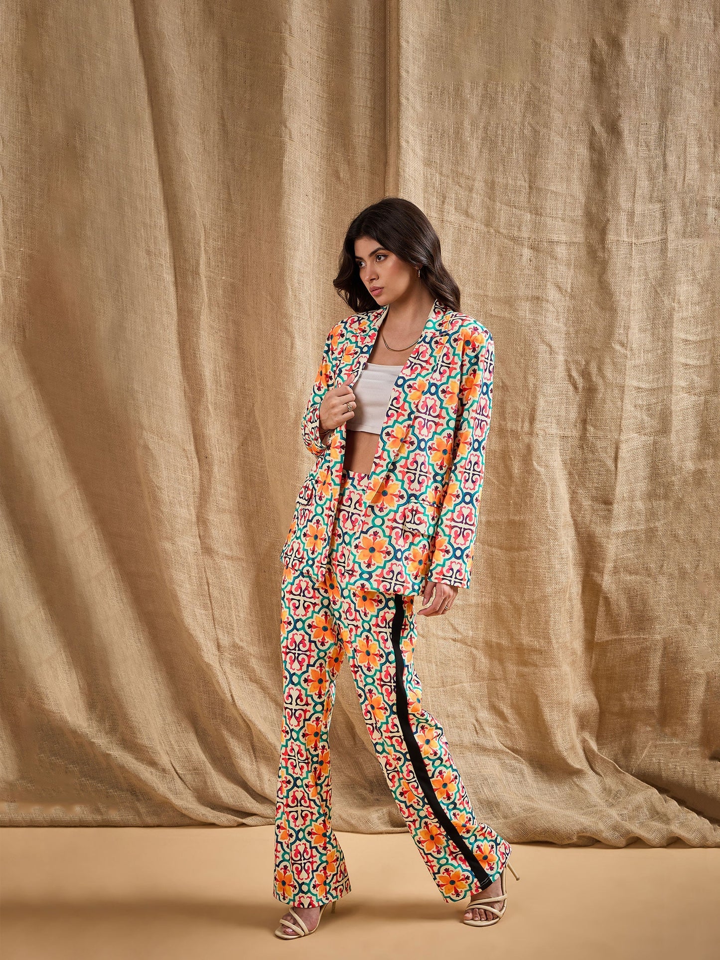 Women's Yellow Printed Co-Ord Set