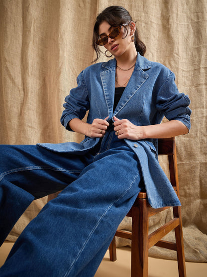 Women's Blue Over Size Blazer