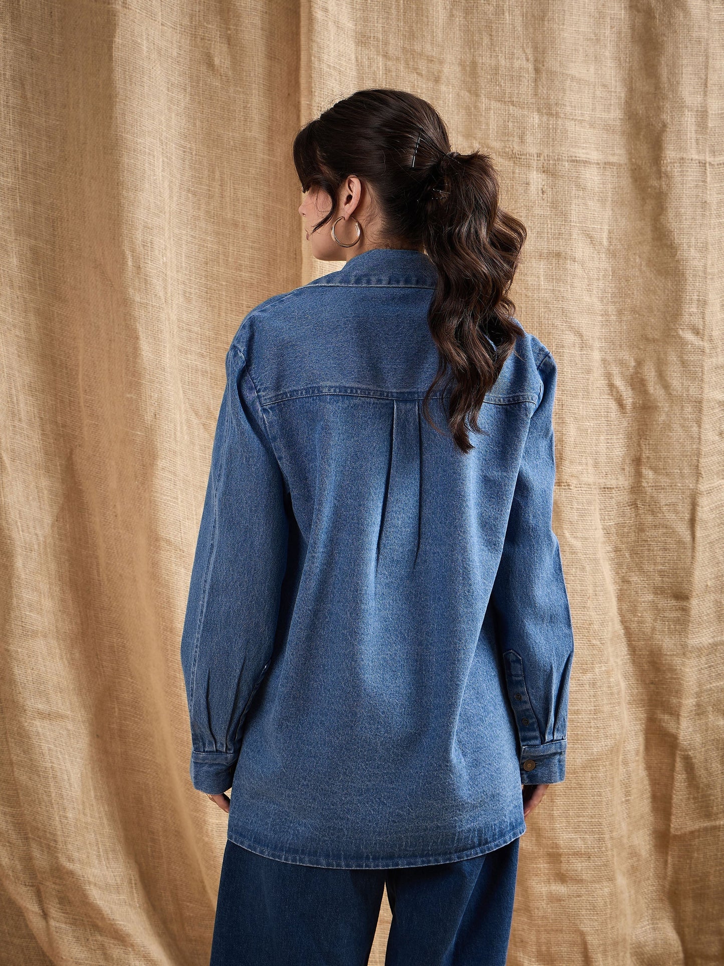 Women's Blue Over Size Blazer