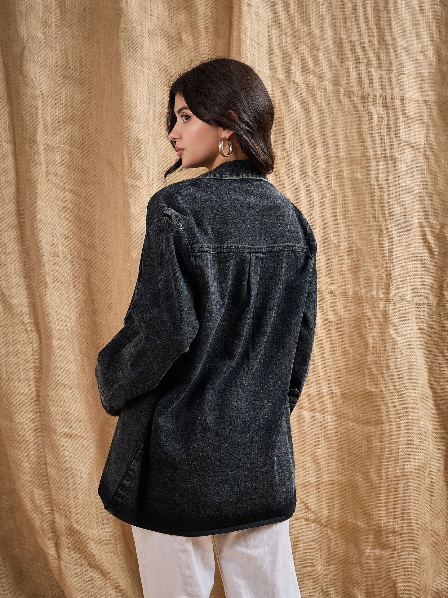 Women's Black Over Size Blazer