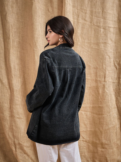 Women's Black Over Size Blazer