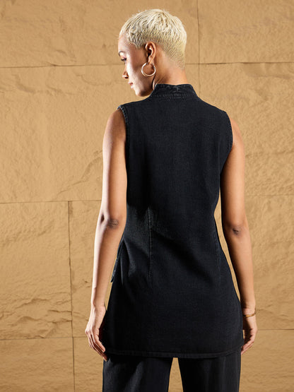 Women's Black Denim Co-Ord Set