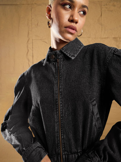 Women's Black Wash Jacket