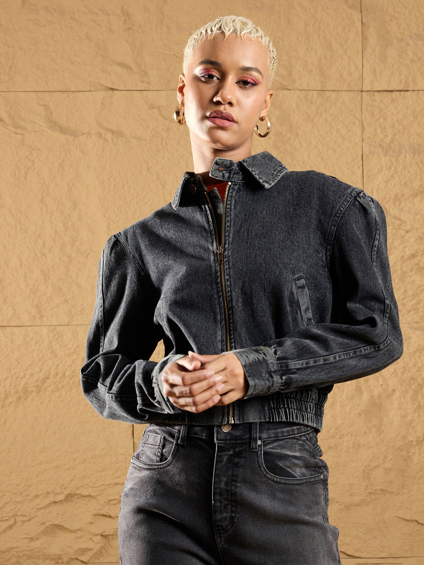 Women's Black Wash Jacket