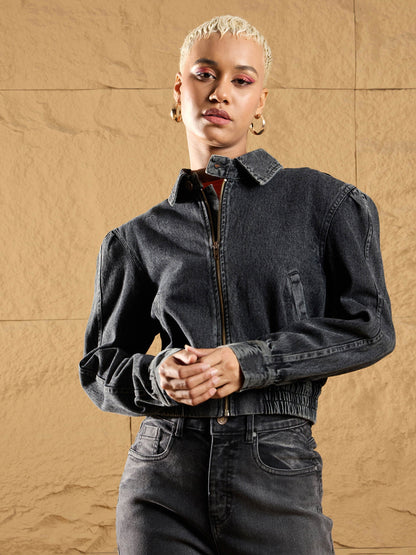 Women's Black Wash Jacket