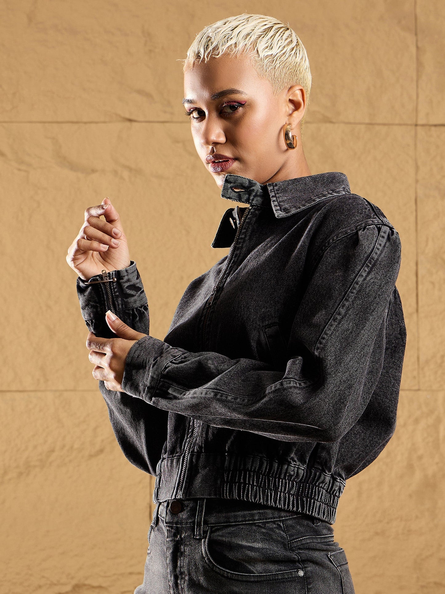 Women's Black Wash Jacket