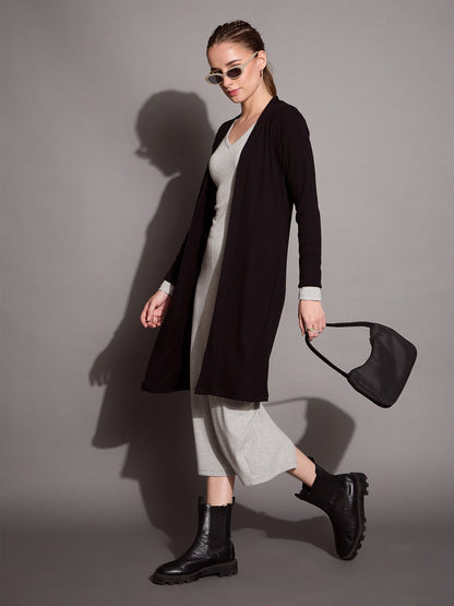 Women's Black Rib Shrug