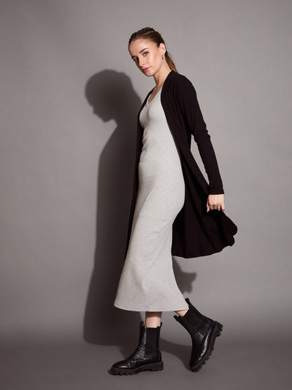 Women's Black Rib Shrug