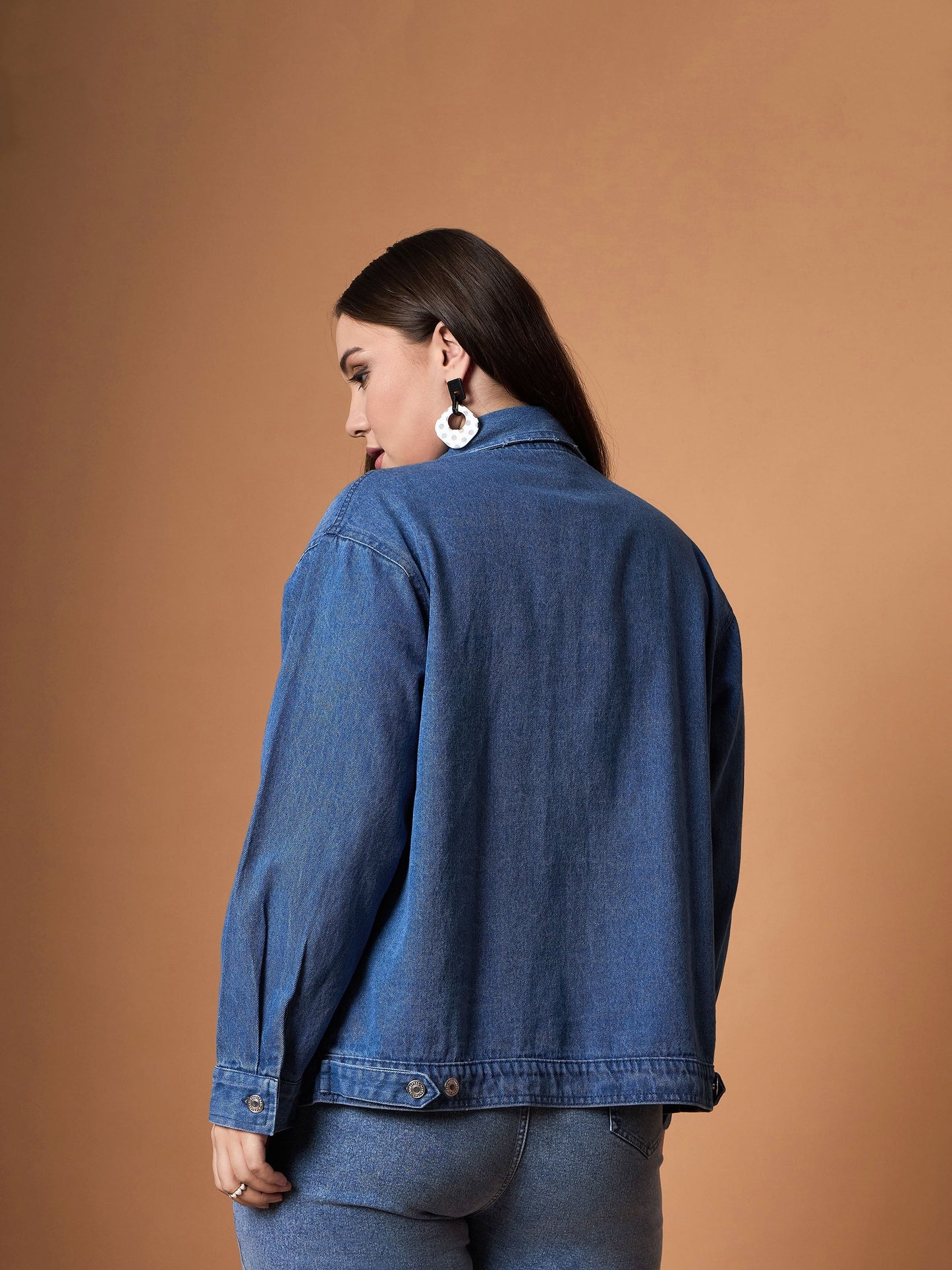 Women's Navy Blue Denim Jacket