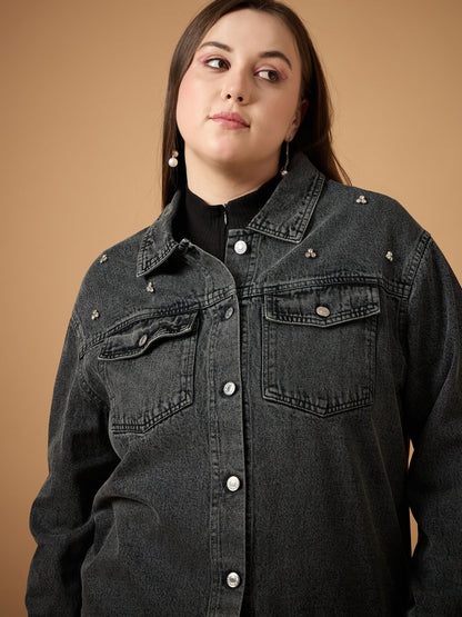 Women's Black Denim Jacket