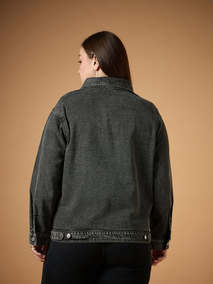 Women's Black Denim Jacket