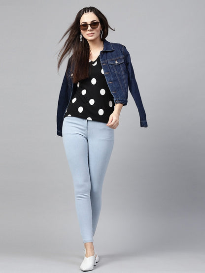 Women's Ice Blue Cropped Jeans