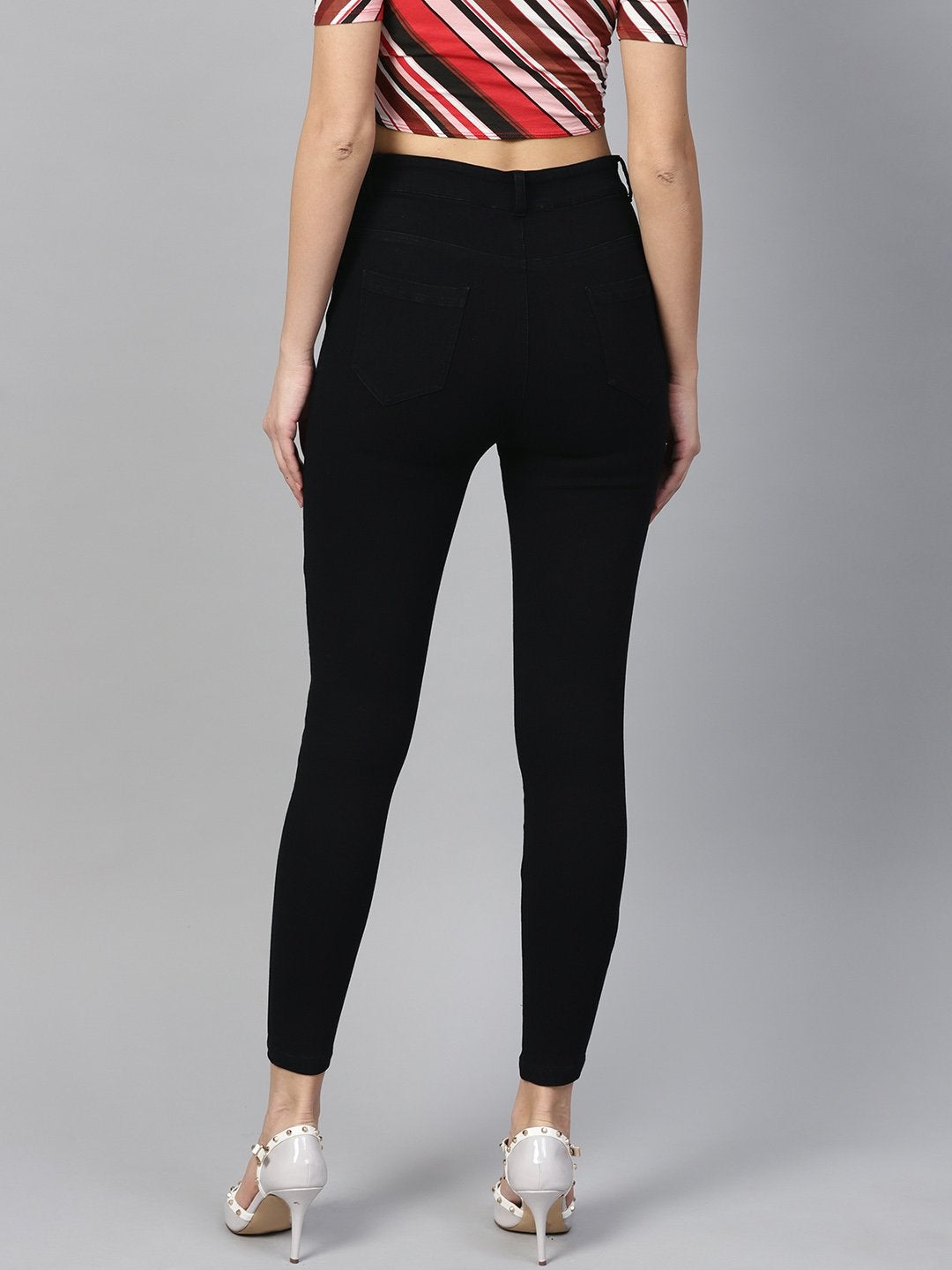 Women's Black Cropped Jeans