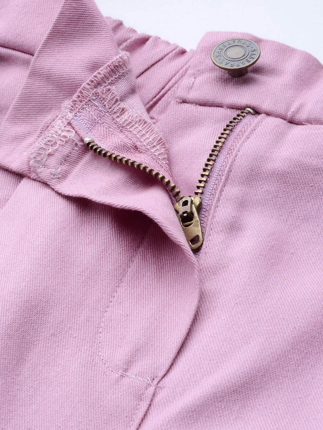 Women's Lavender Darted Hem Relaxed Jeans