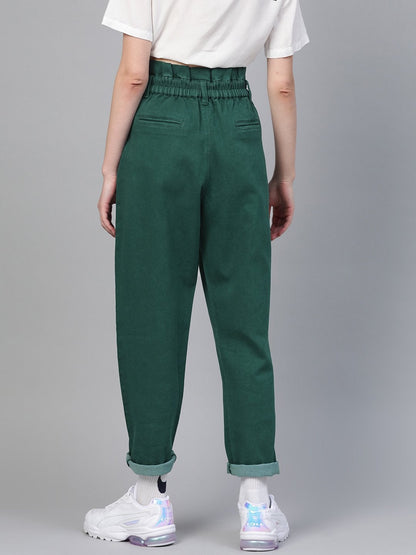 Women's Emerald Green Slouchy Jeans