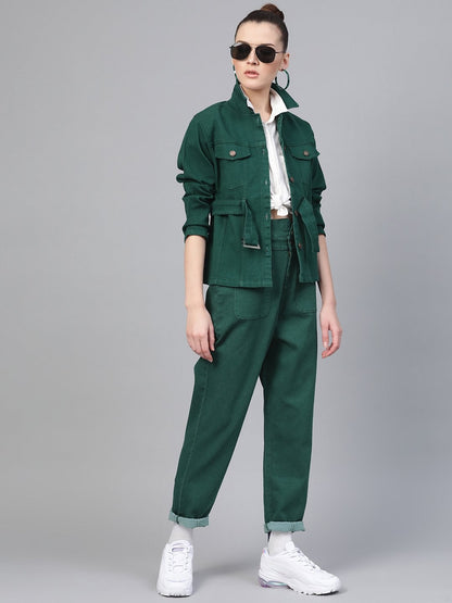 Women's Emerald Green Slouchy Jeans