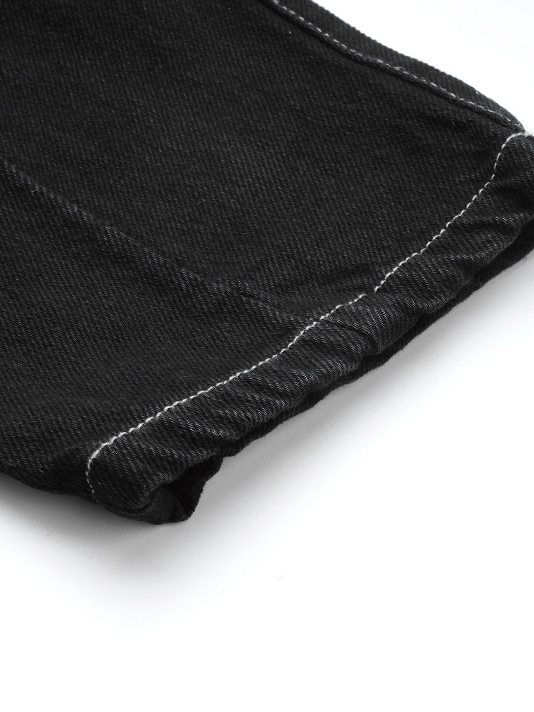 Women's Black Front Pocket Slouchy Jeans