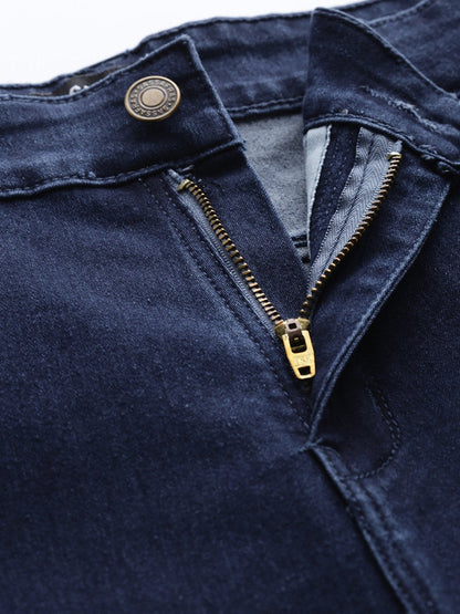 Women's Navy Side Tape Basic Jeans
