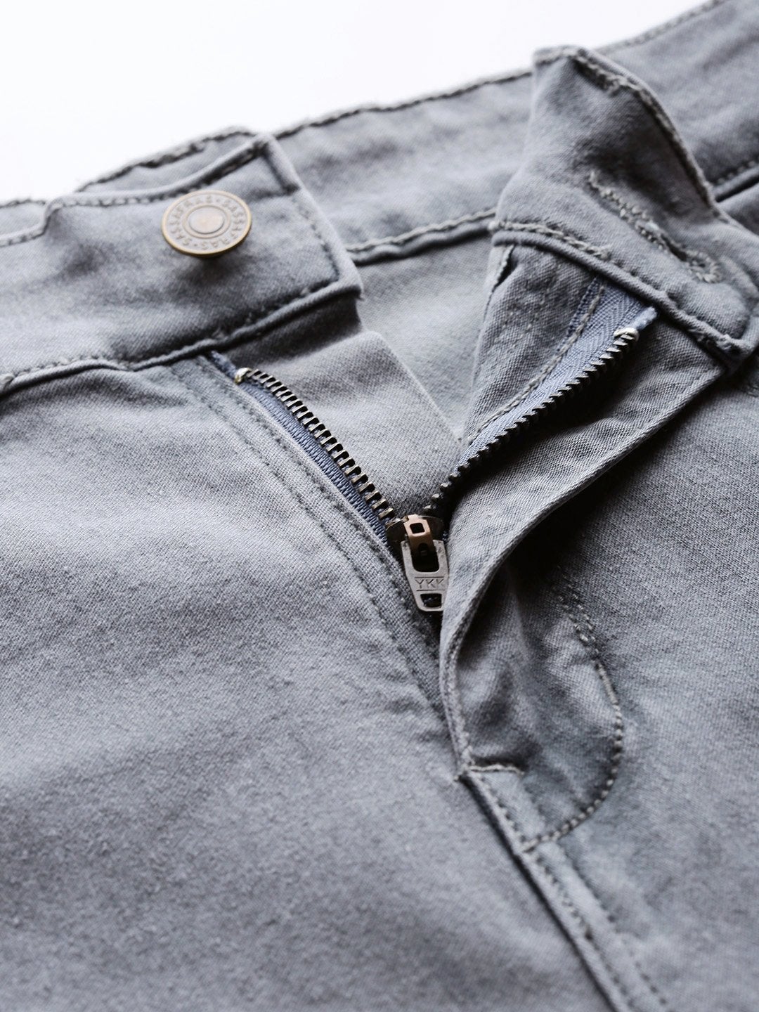 Women's Grey Basic Regular Jeans