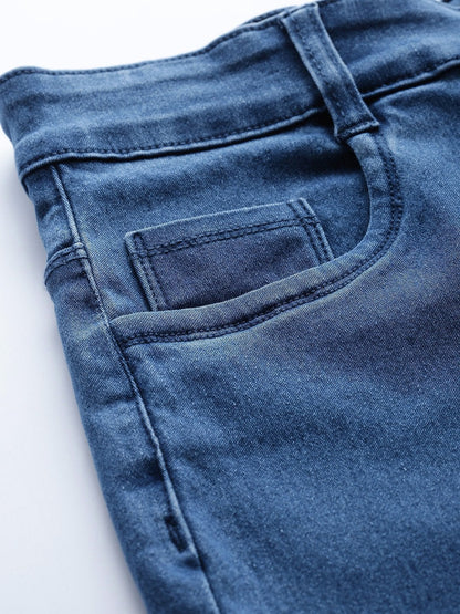 Women's Blue Basic Regular Jeans