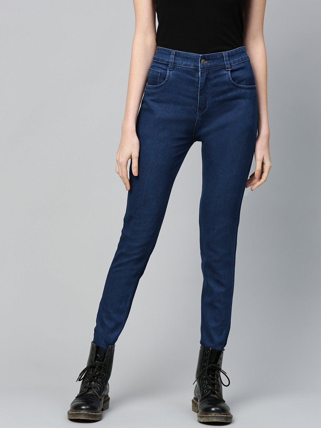 Women's Navy Basic Regular Jeans