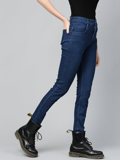 Women's Navy Basic Regular Jeans
