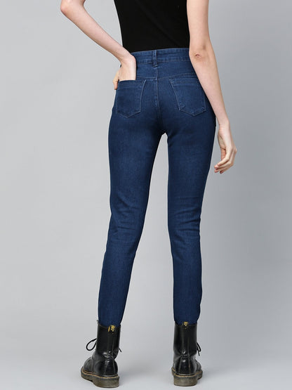 Women's Navy Basic Regular Jeans