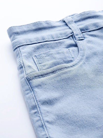 Women's Ice Blue Whisker Wash Jeans