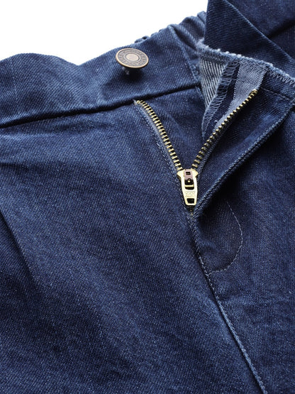 Women's Blue Slouchy Patch Detail Jeans