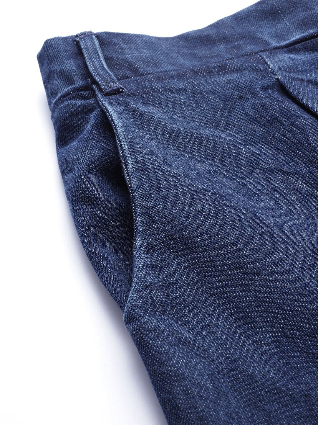 Women's Blue Slouchy Patch Detail Jeans
