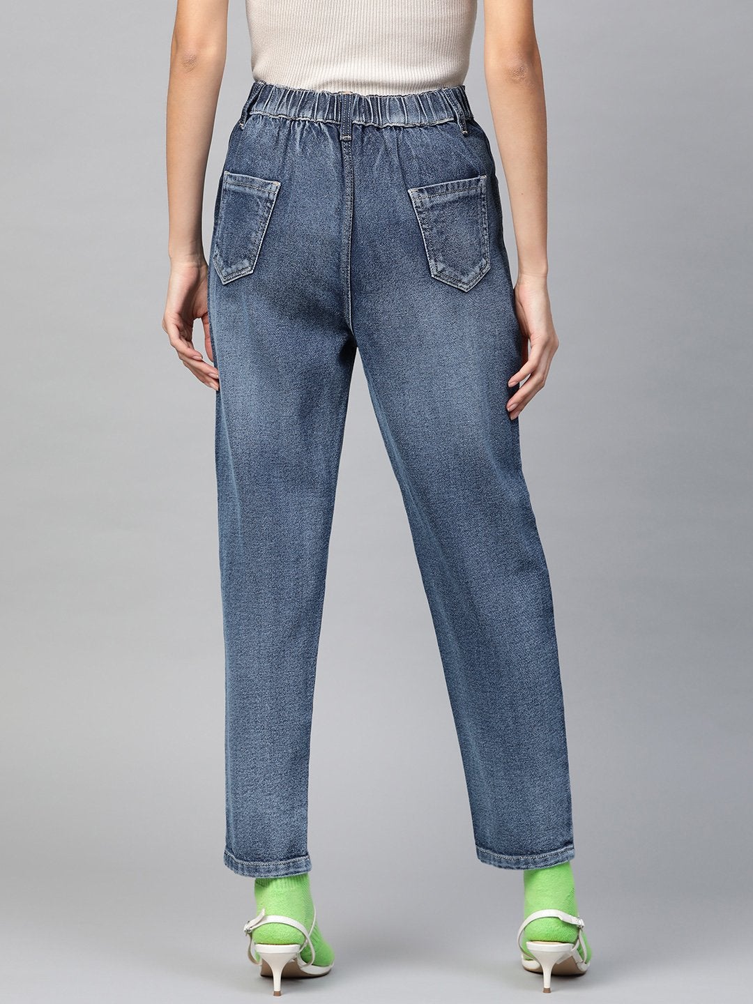 Women's Blue Vintage Distress Jeans