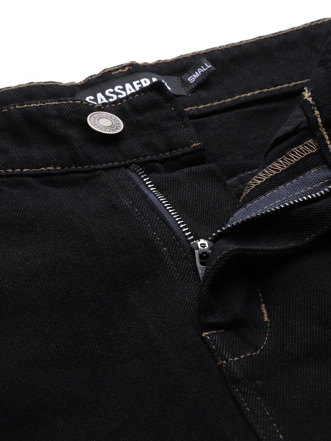 Women's Black Pearl Hem Slouchy Jeans