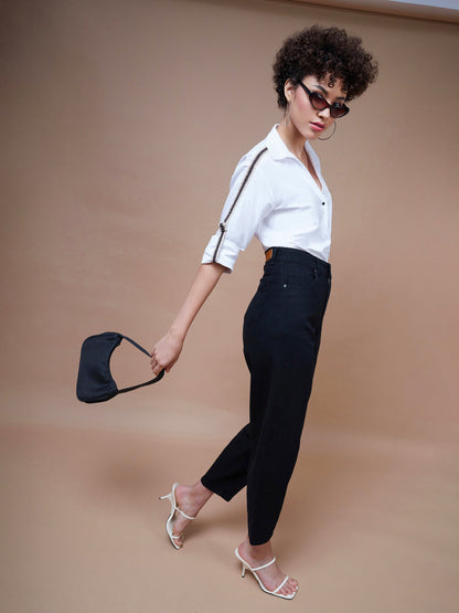 Women's Black Balloon Fit Jeans