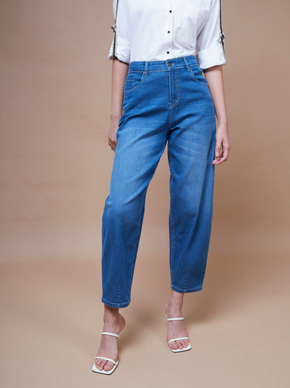 Women's Blue Balloon Fit Jeans