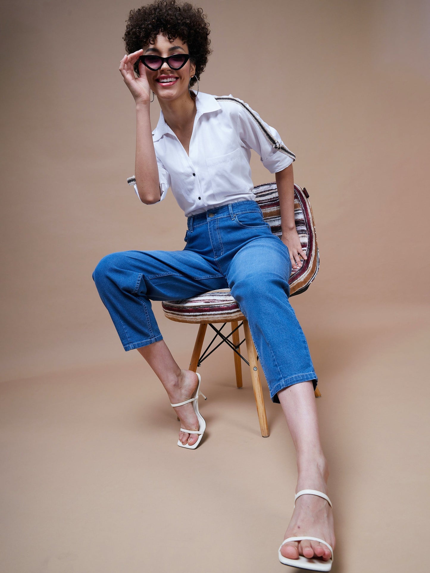Women's Blue Balloon Fit Jeans