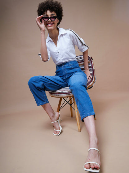 Women's Blue Balloon Fit Jeans