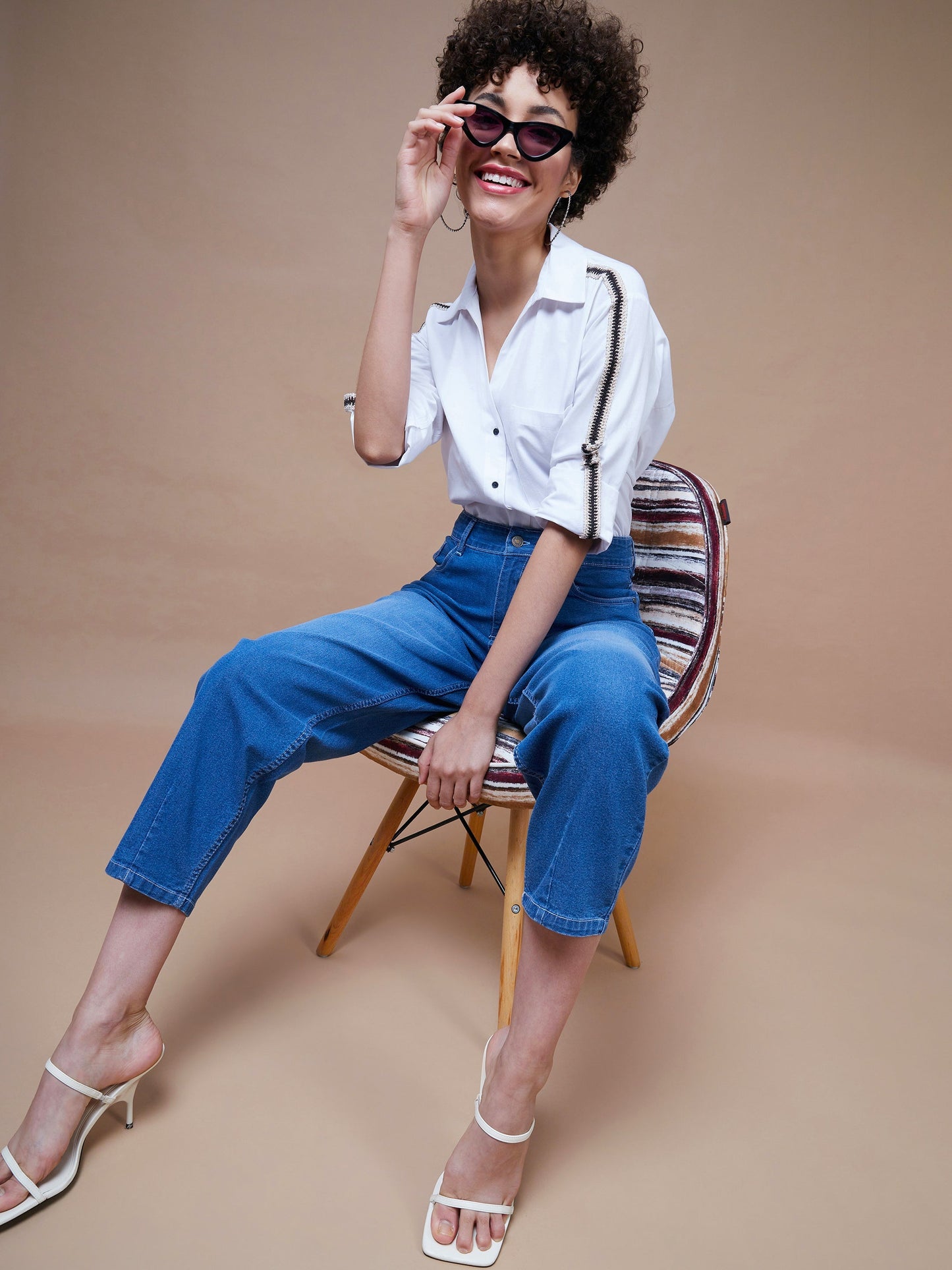 Women's Blue Balloon Fit Jeans
