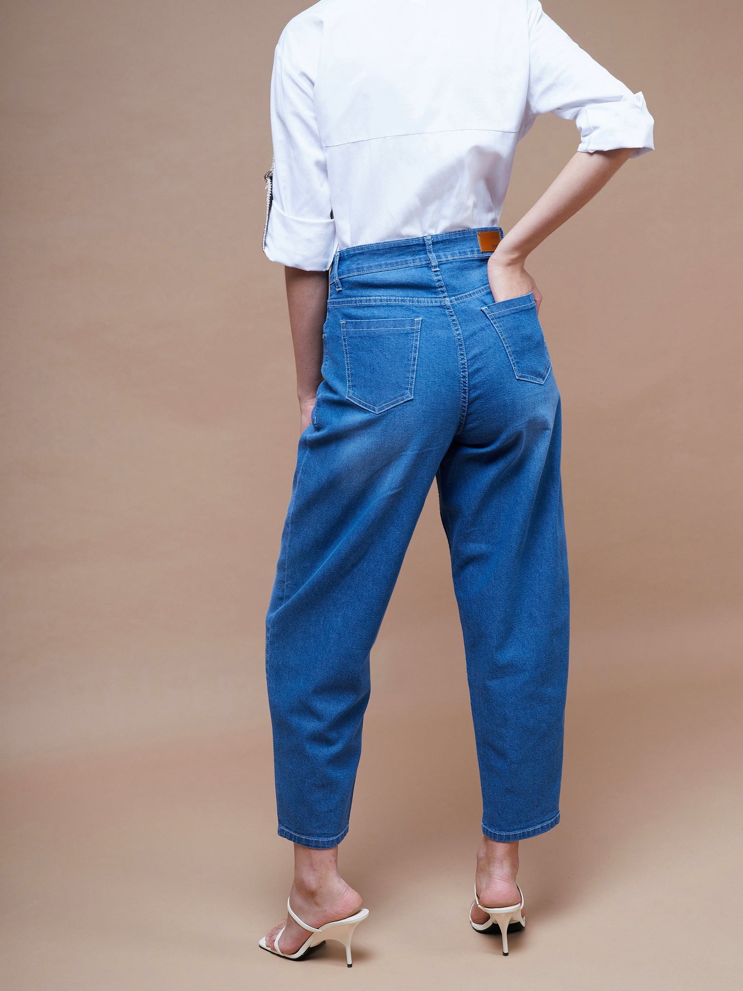 Women's Blue Balloon Fit Jeans